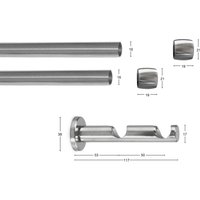 GARESA Gardinenstange "KAPPE"