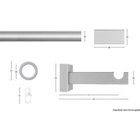 GARESA Gardinenstange "CUBUS"