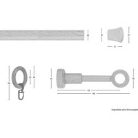GARESA Gardinenstange "Sandri Vollrund