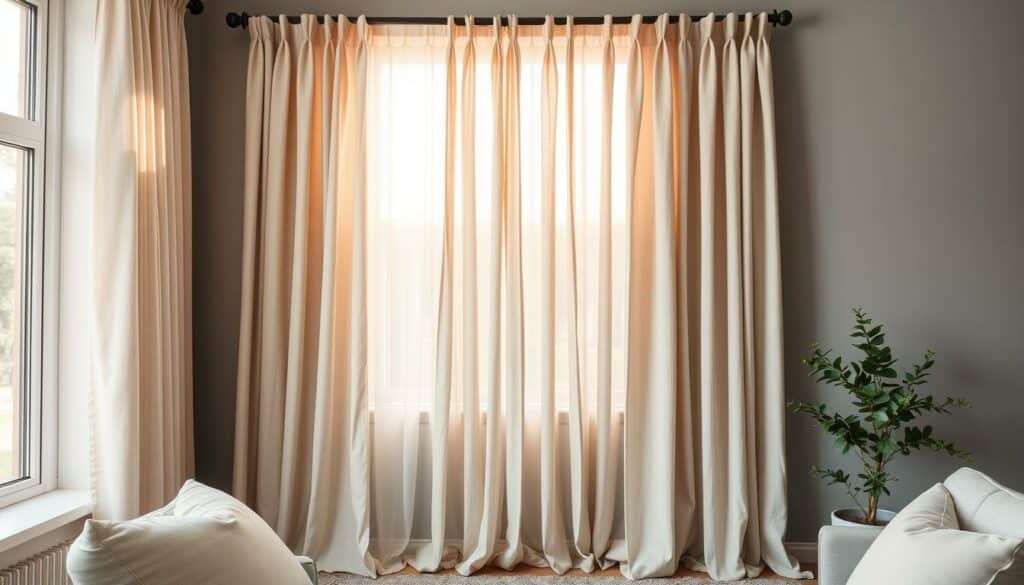 graue wand welche gardine
