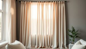 graue wand welche gardine