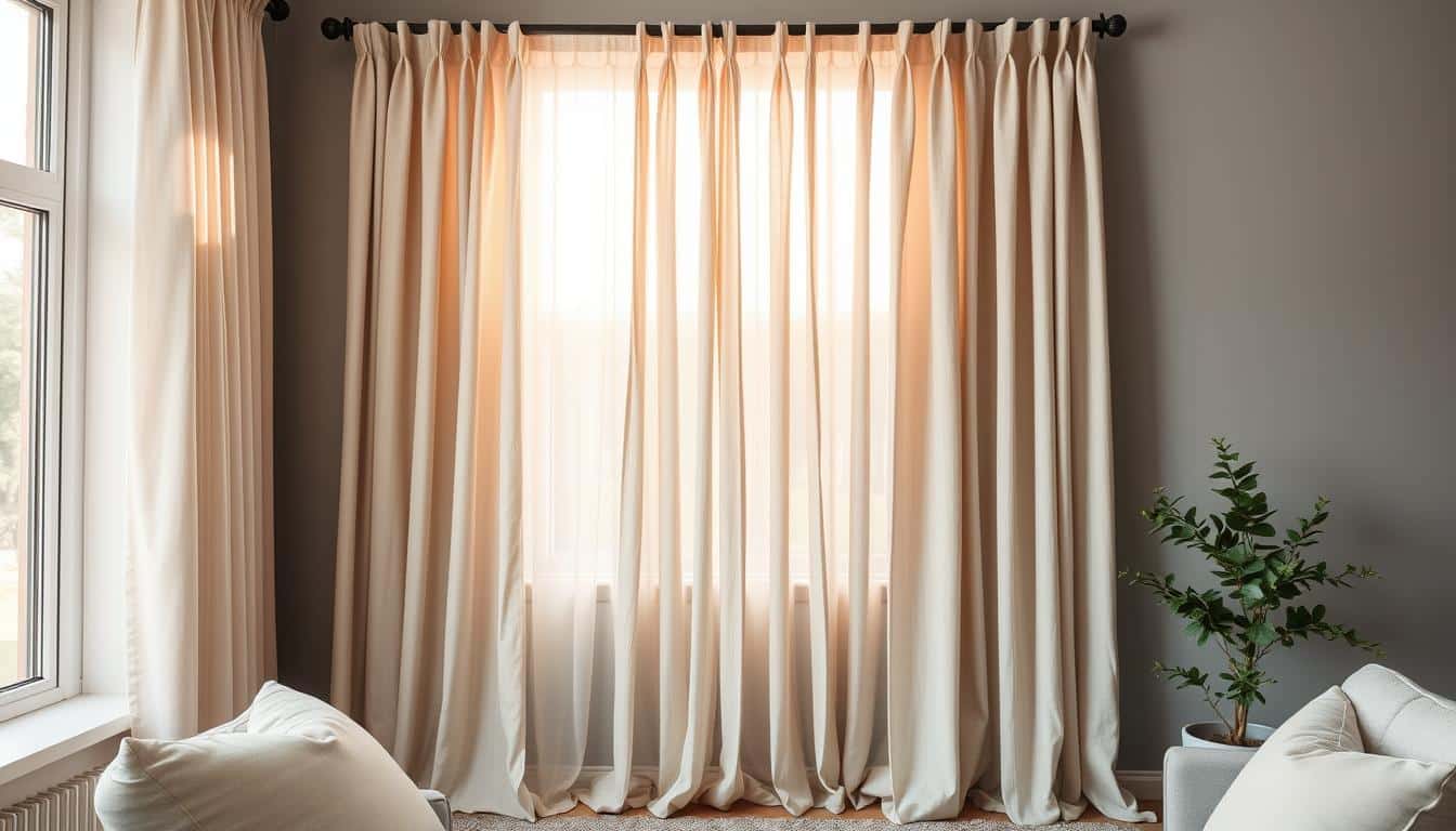 graue wand welche gardine