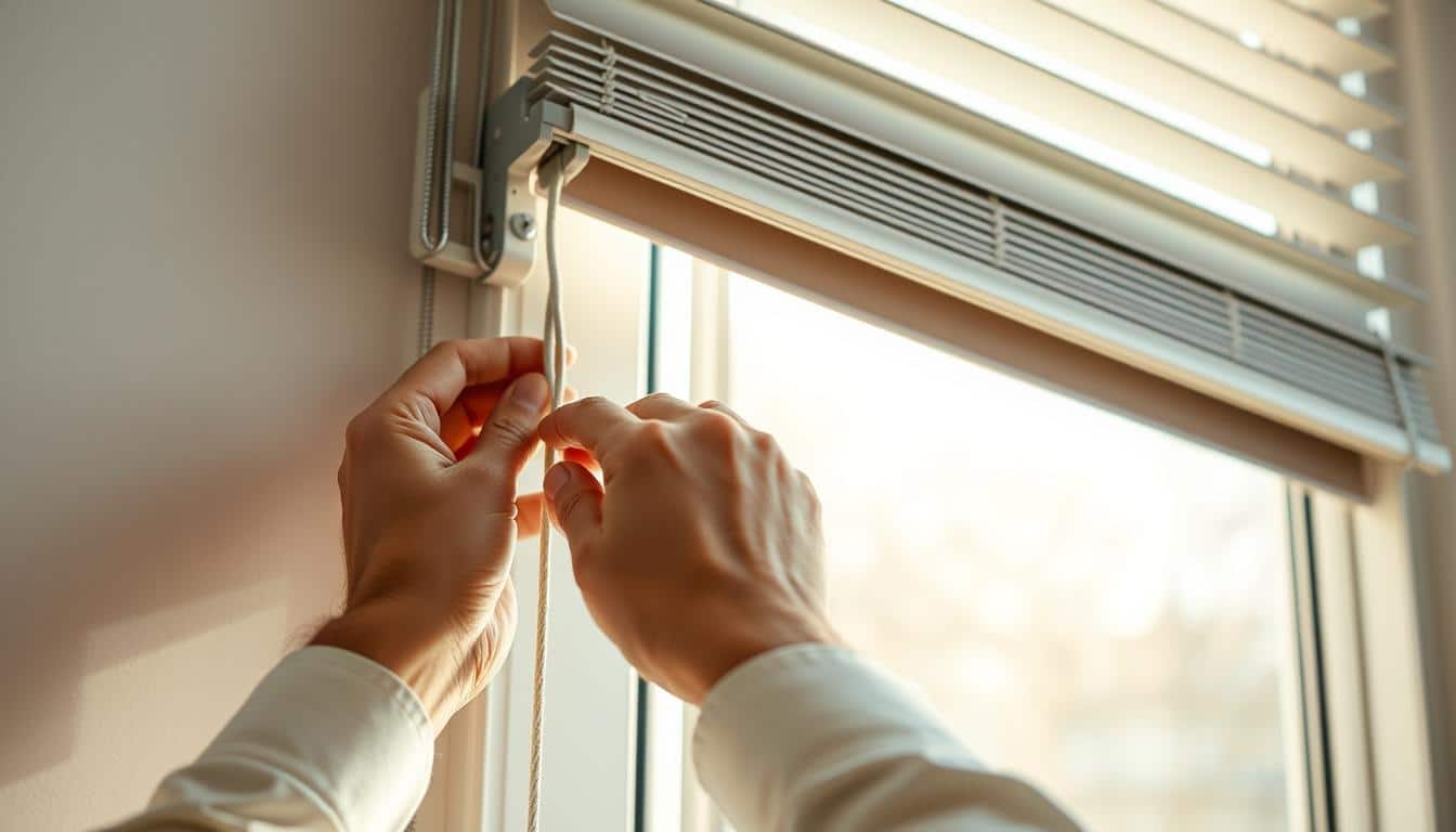 wie befestige ich eine jalousie am fenster?